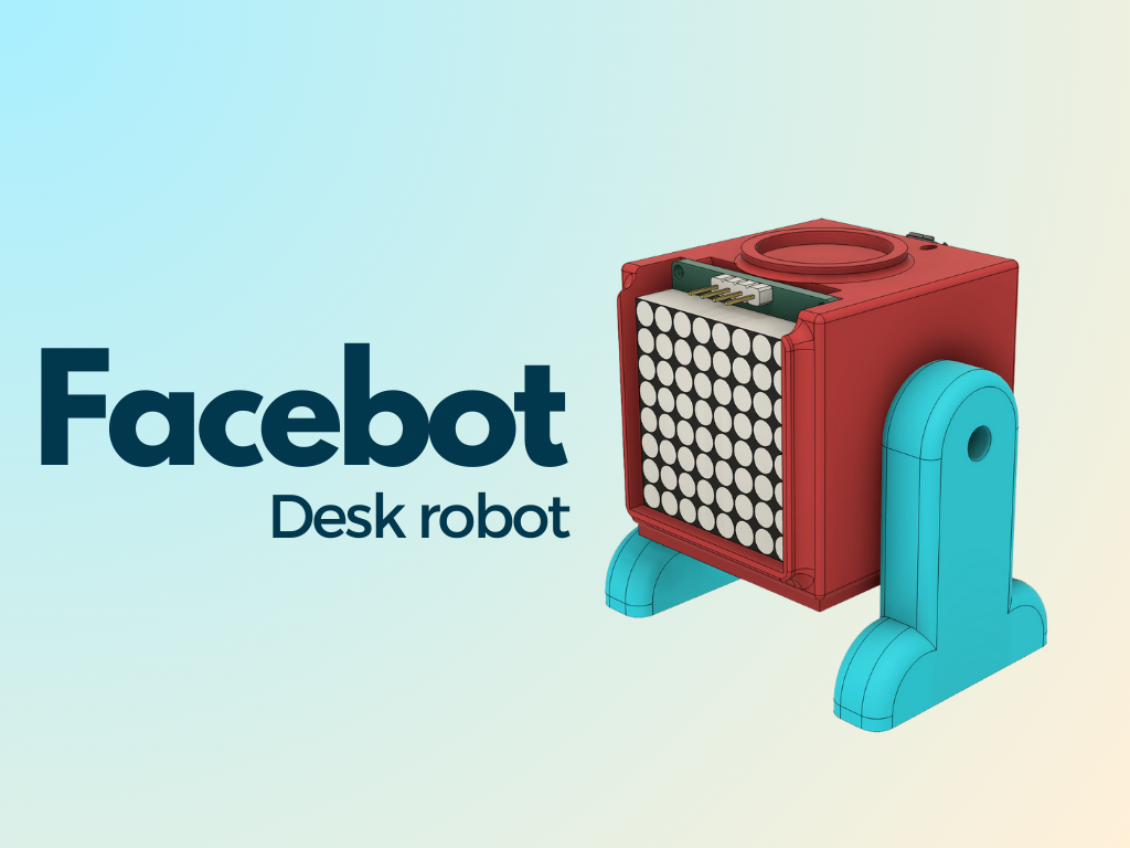 A Cute 8x8 LED Robot