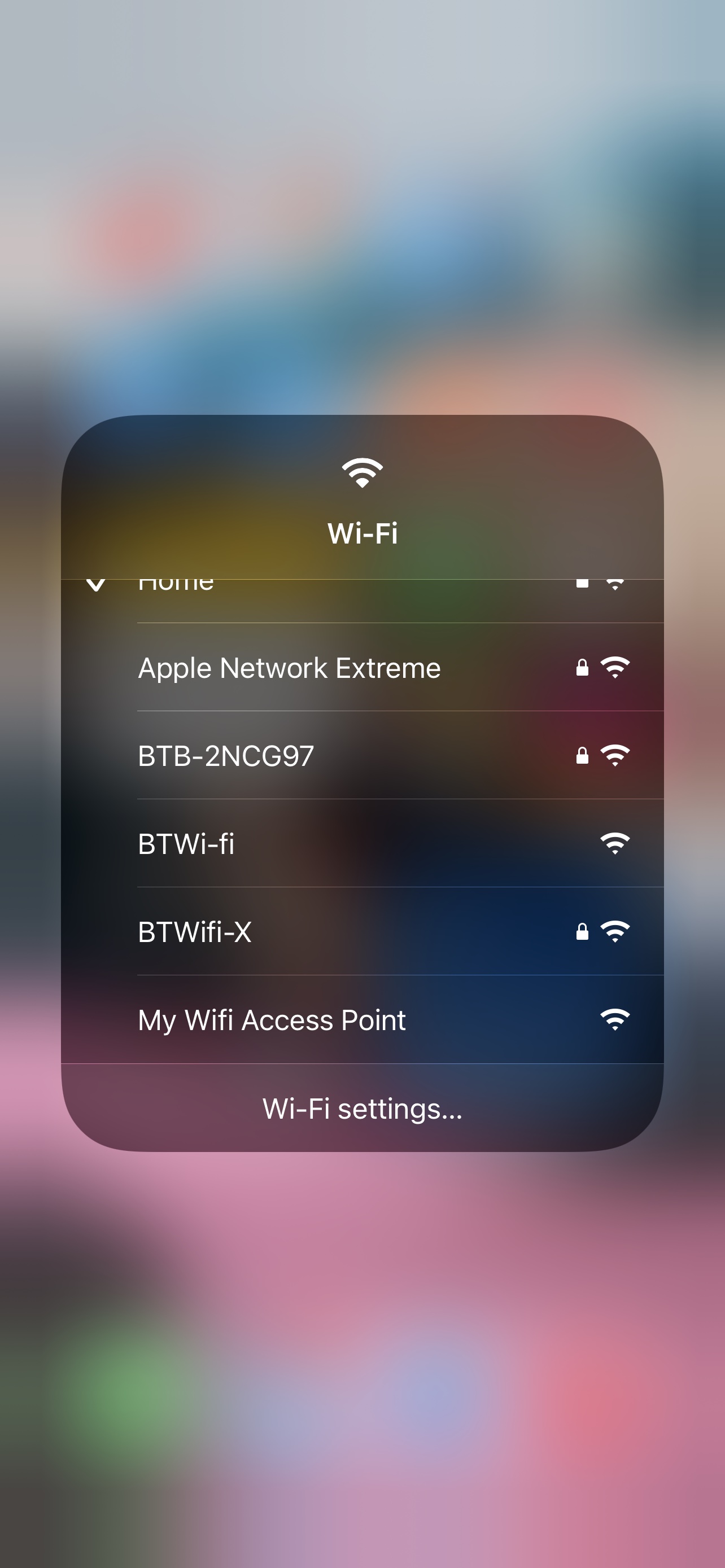 Access Point on an iPhone screen