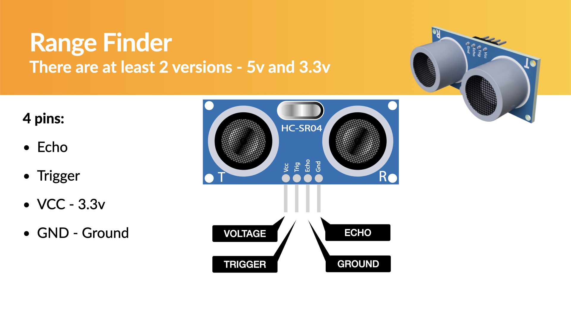 Picture of an Ultrasonic sensor