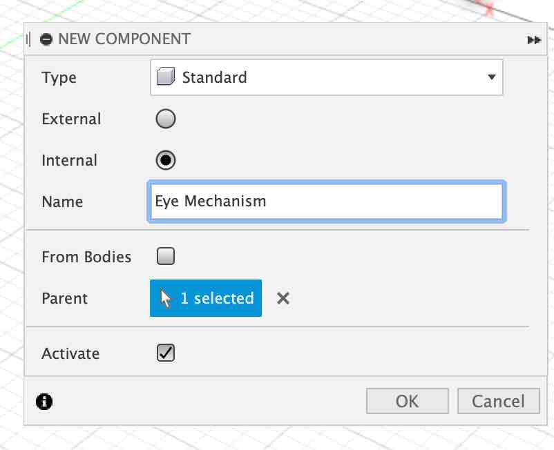 Create Component Dialog