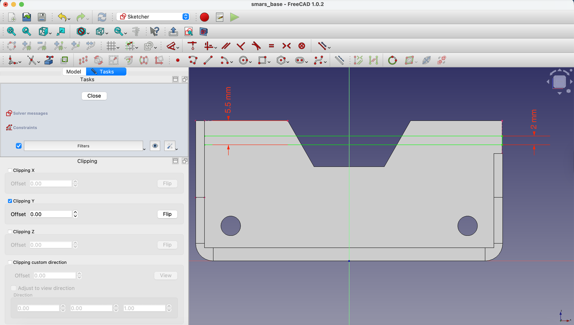 Constrain left edge