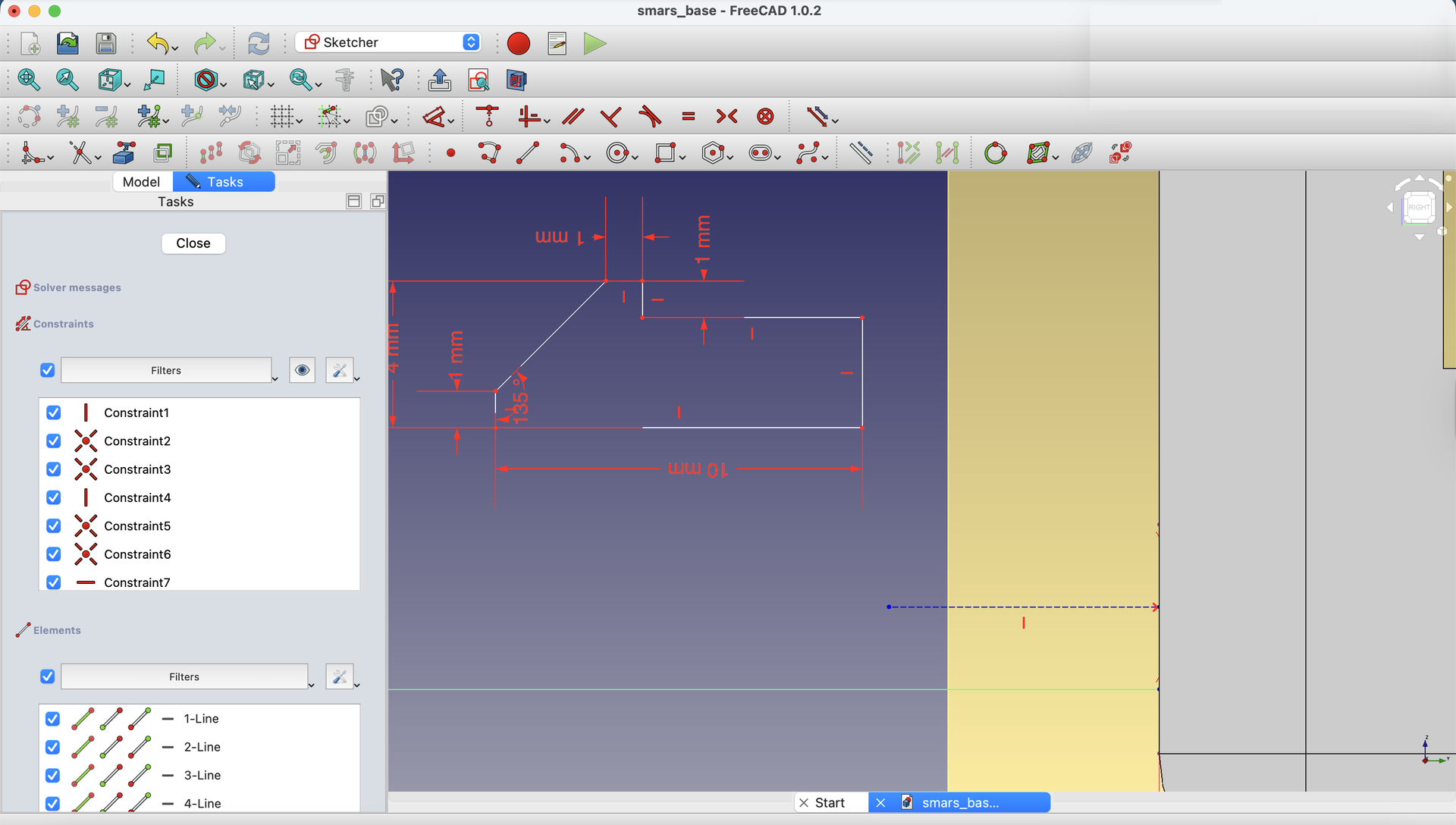 Select top edges