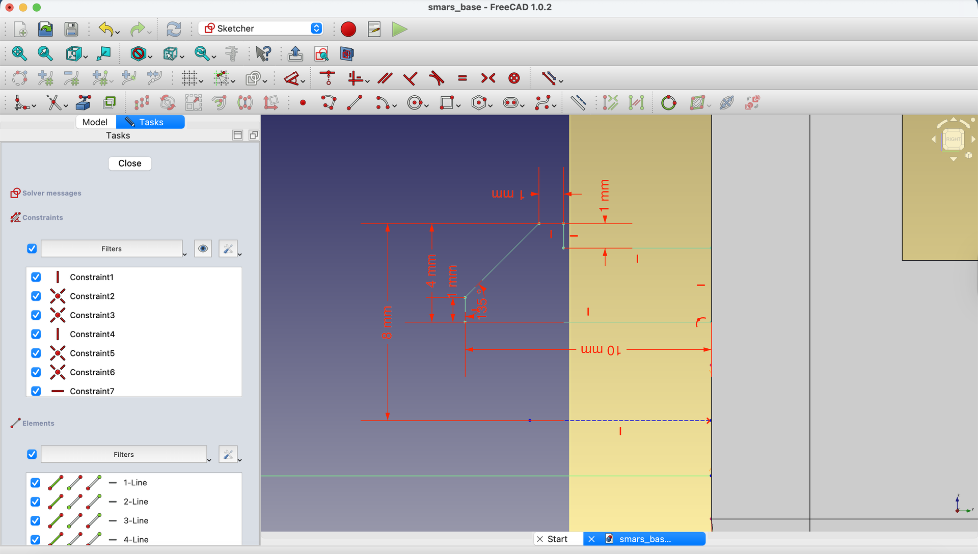 Constrain top edge