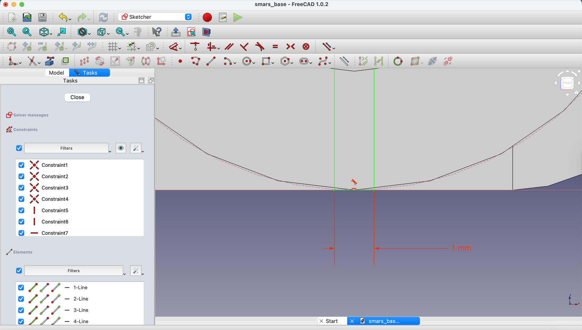 Constrain tangent