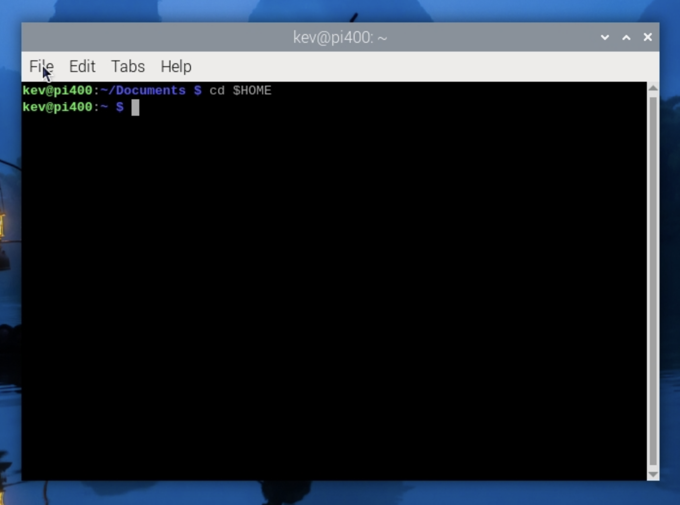 cdhome command