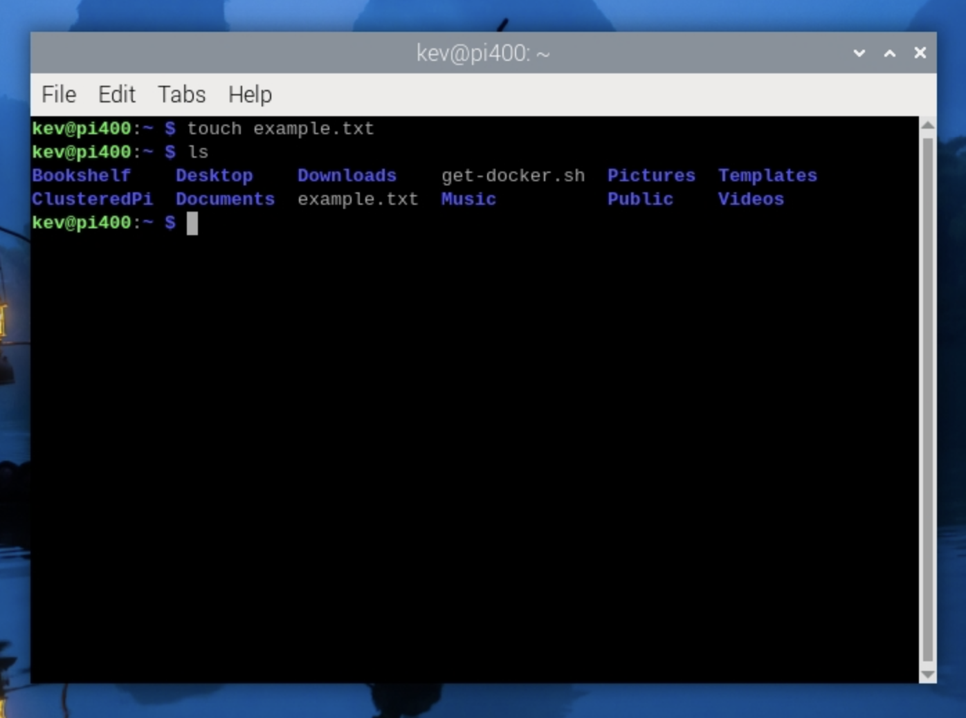touch command