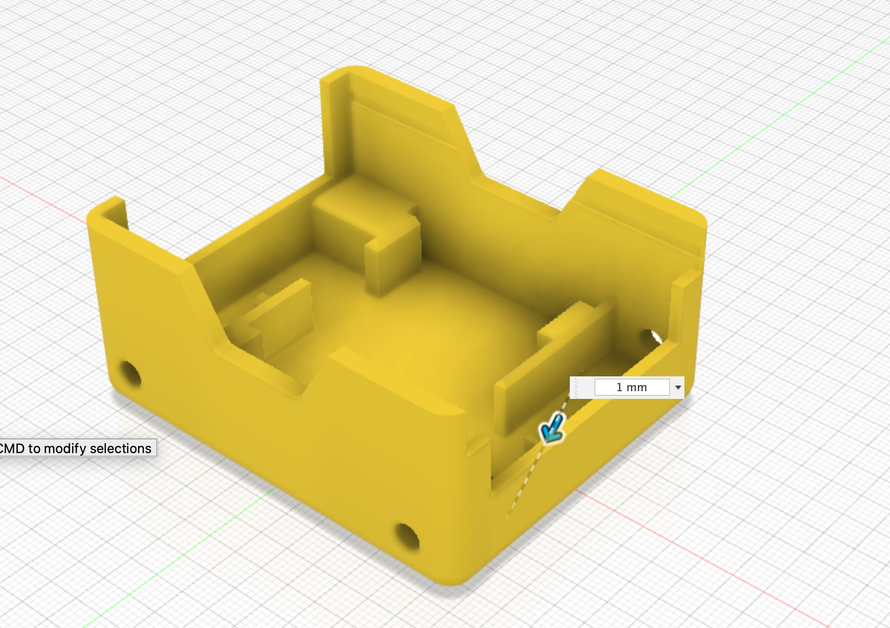 Chassis Motor holder and nub chamfer Cad Drawing