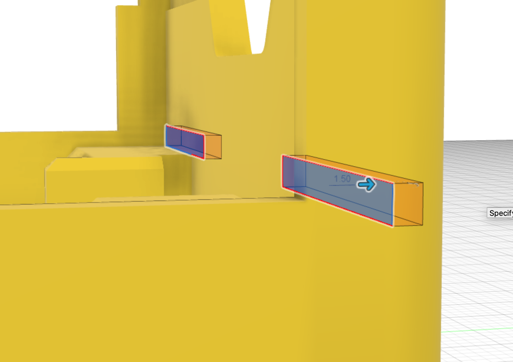 Chassis motor holder slots cut Cad Drawing