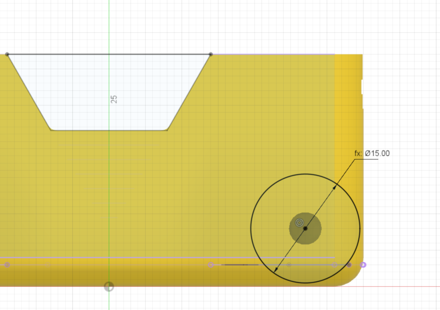 Chassis stub extrude profile Cad Drawing